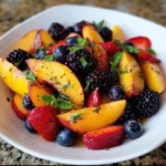 Peach Berry Fruit Salad | Juicy, Colorful & Naturally Sweet