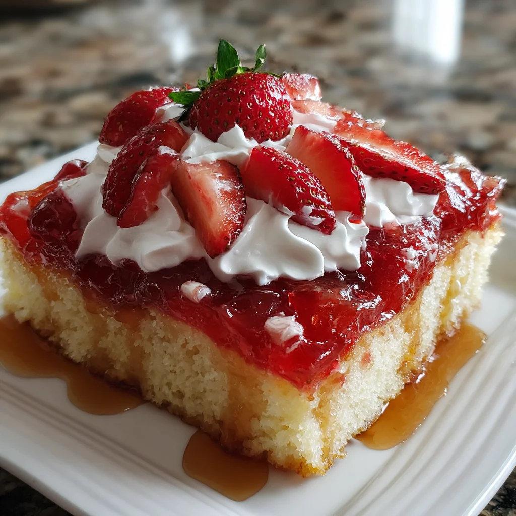 Easy Strawberry Jello Poke Cake – A Burst of Berry Bliss in Every Bite!