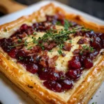 Cranberry Brie Tart with Pancetta & Thyme – Elegant, Savory & Perfect for the Holidays!
