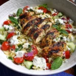 Greek Chicken Orzo Power Bowls | Fresh, Protein-Packed & Mediterranean-Inspired