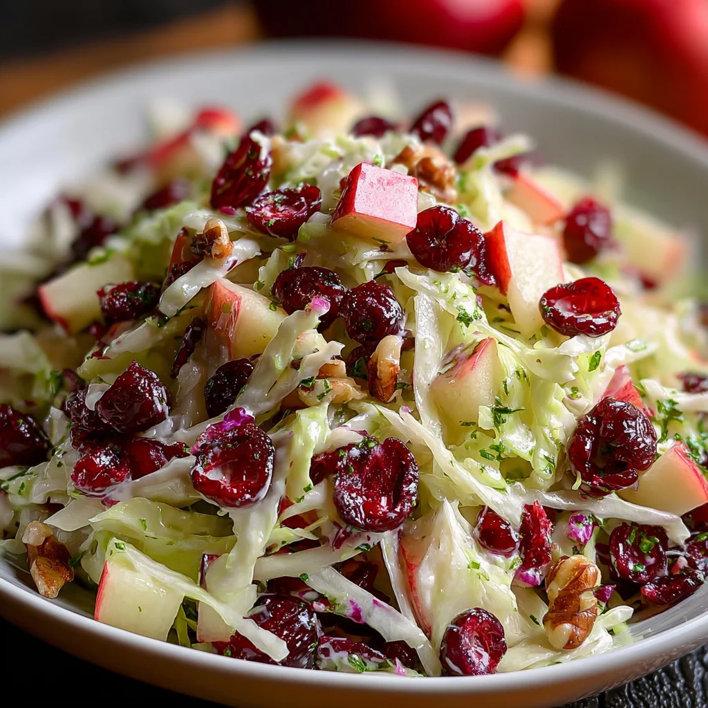 Cranberry Apple Coleslaw – Fresh, Crunchy & Perfectly Sweet-Tart!