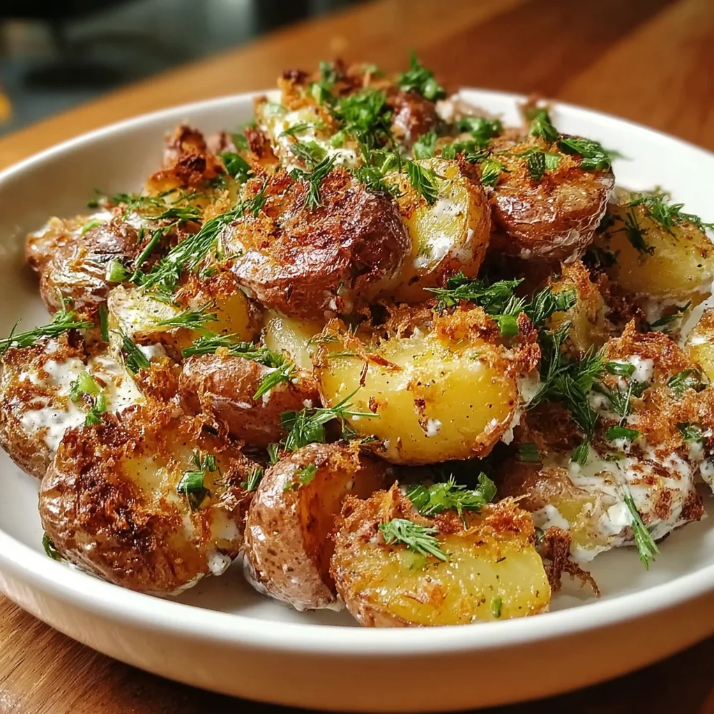 Crispy Smashed Potato Salad - The Ultimate Texture Party!