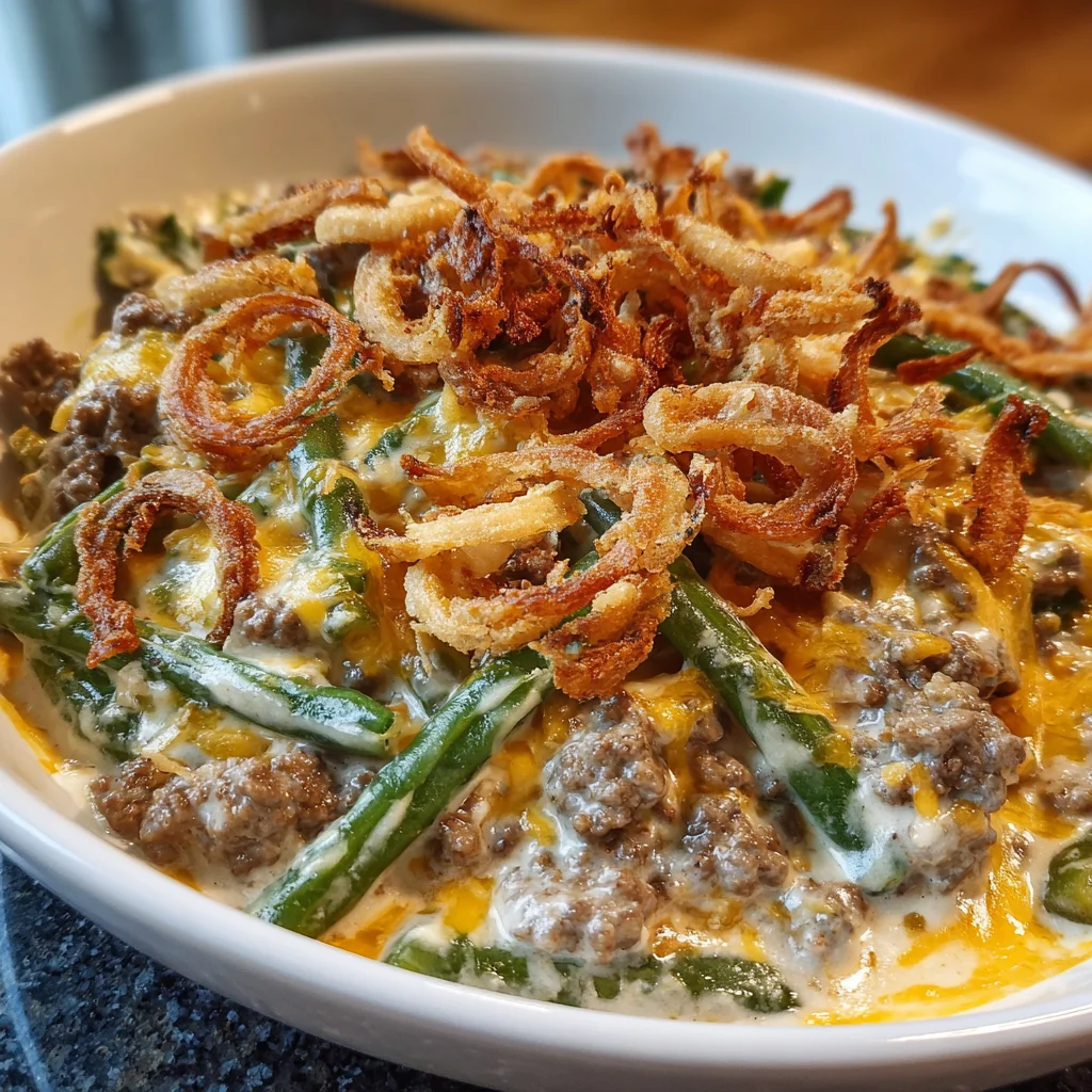 Cheesy Hamburger Green Bean Casserole – Comfort Food at Its Best!
