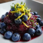 Blueberry Lemon Thyme Granita – Refreshing, Elegant & No Churn Needed!