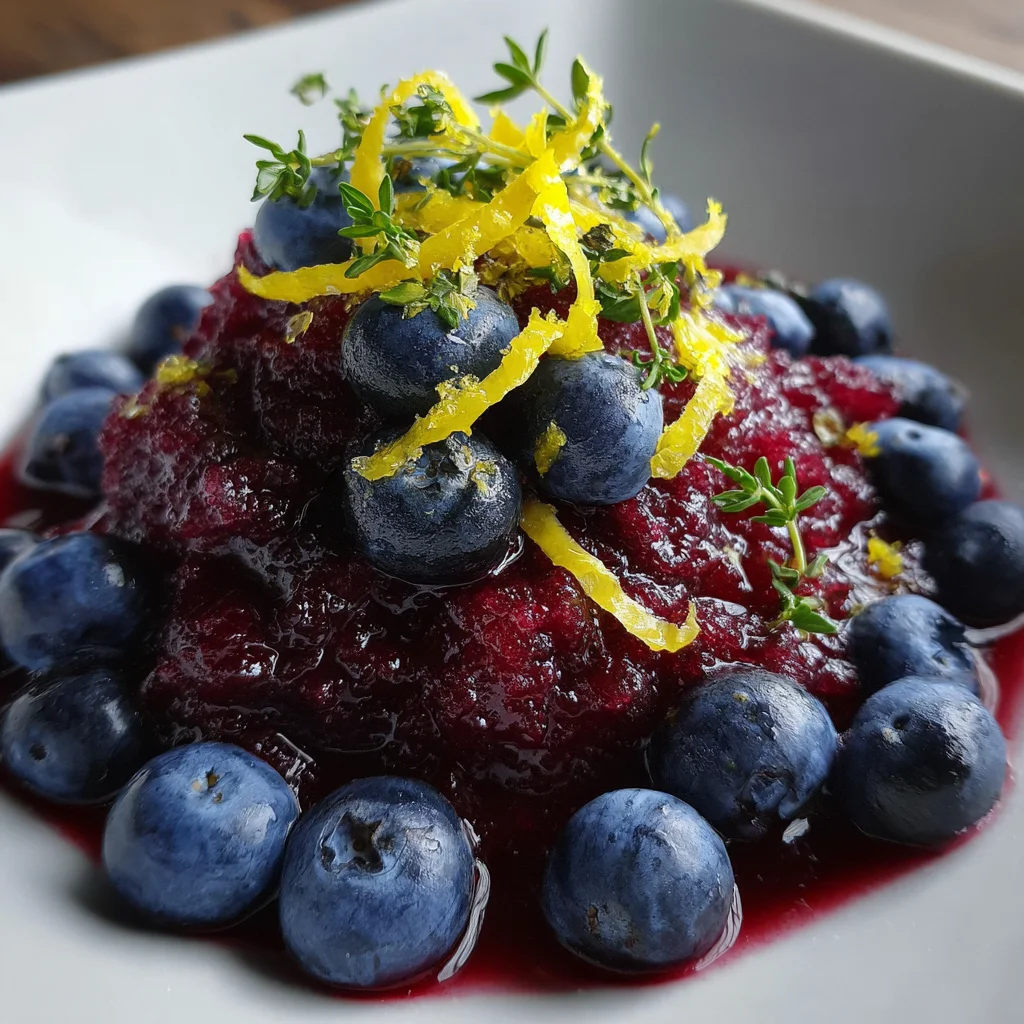 Blueberry Lemon Thyme Granita – Refreshing, Elegant & No Churn Needed!