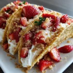Strawberry Crunch Cheesecake Tacos – Fun, Creamy & Irresistible!