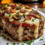 Bacon Mushroom Swiss Cheese Meatloaf | Juicy, Cheesy & Loaded with Flavor