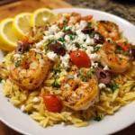 Lemon Feta Orzo Shrimp – Bright, Creamy & Bursting with Flavor!