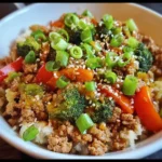 GROUND TURKEY & CAULIFLOWER RICE BOWL – A Healthy 20-Minute Power Meal!