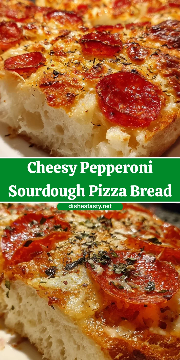 The Ultimate Cheesy Pepperoni Sourdough Pizza Bread