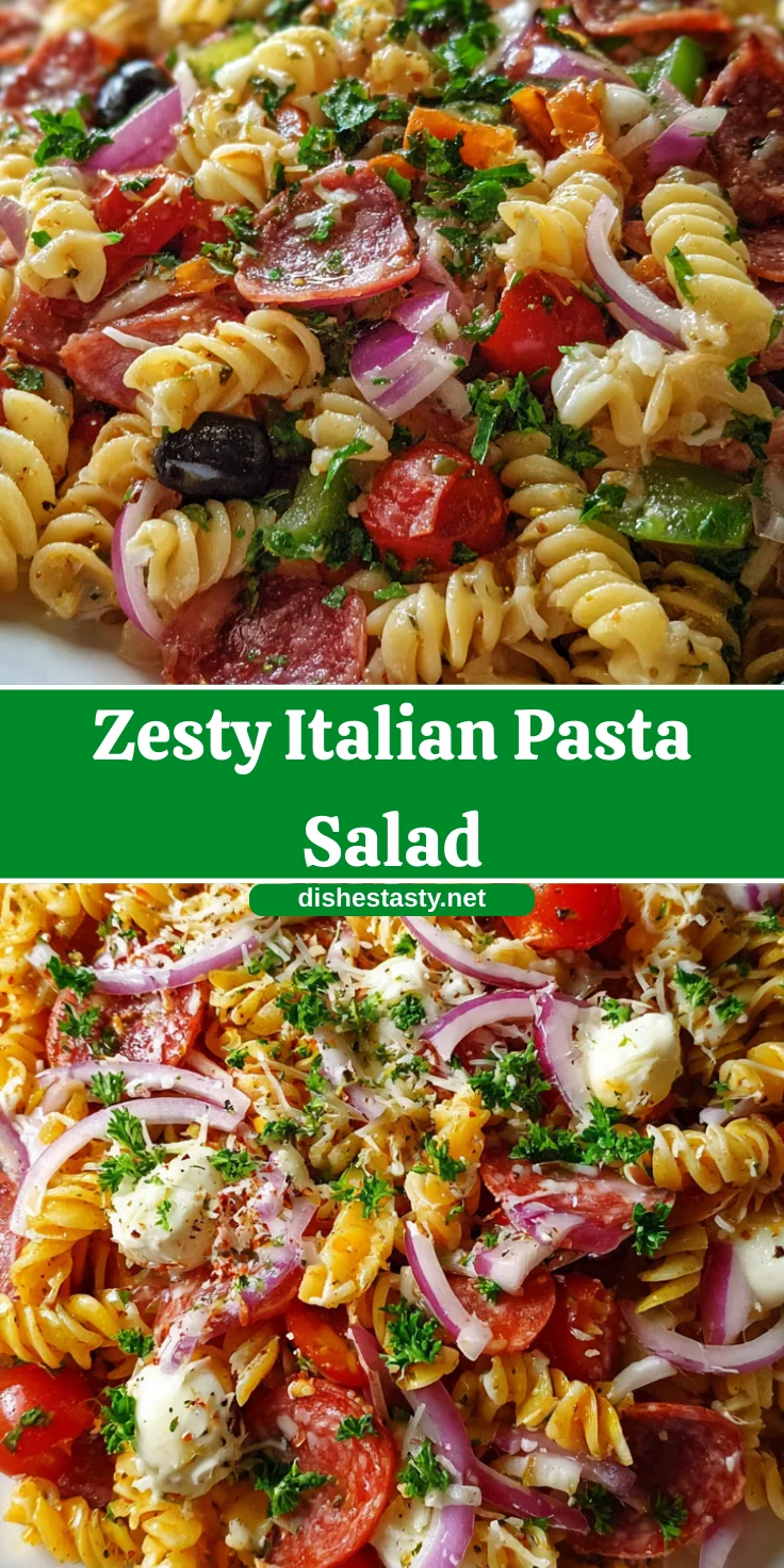 Zesty Italian Pasta Salad – Fresh, Flavorful & Perfectly Tangy!