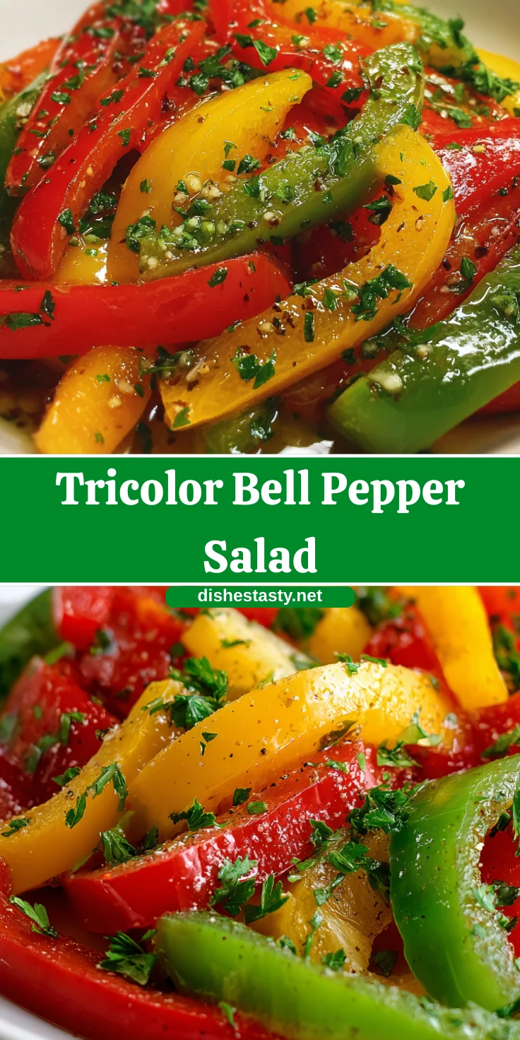 Tricolor Bell Pepper Salad – Crisp, Colorful & Bursting with Flavor!