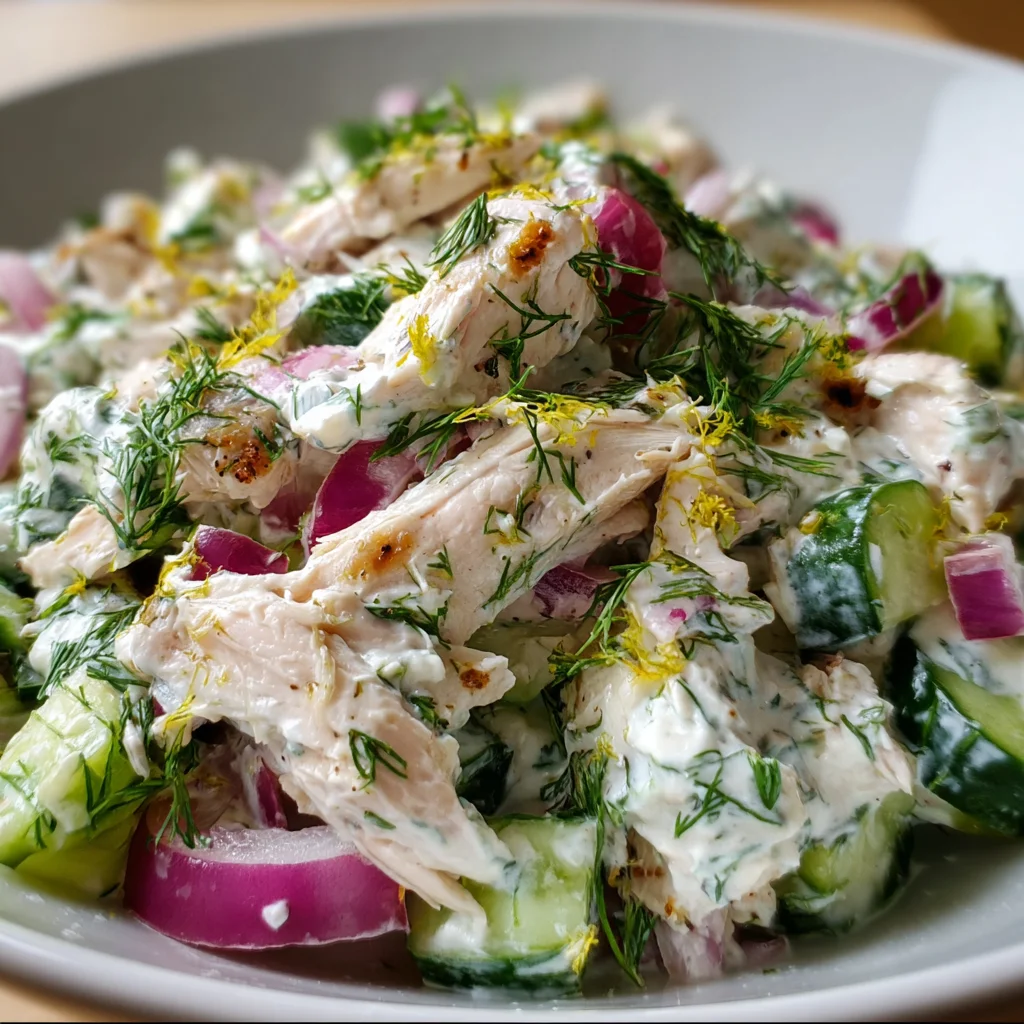 Tzatziki Chicken Salad – Creamy, Fresh & Protein-Packed!