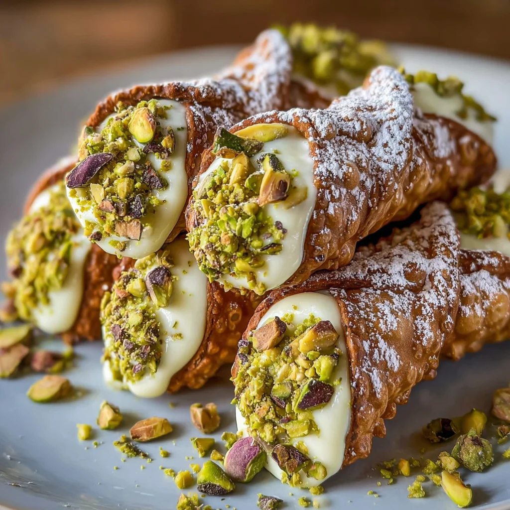 Easy Homemade Pistachio Cannoli – Crispy, Creamy & Irresistibly Nutty!