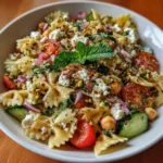 Herby Chickpea and Feta Pasta Salad