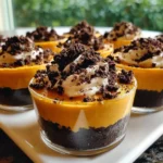 No-Bake Oreo Pumpkin Cheesecake Cups – Creamy, Spiced & Perfect for Fall!