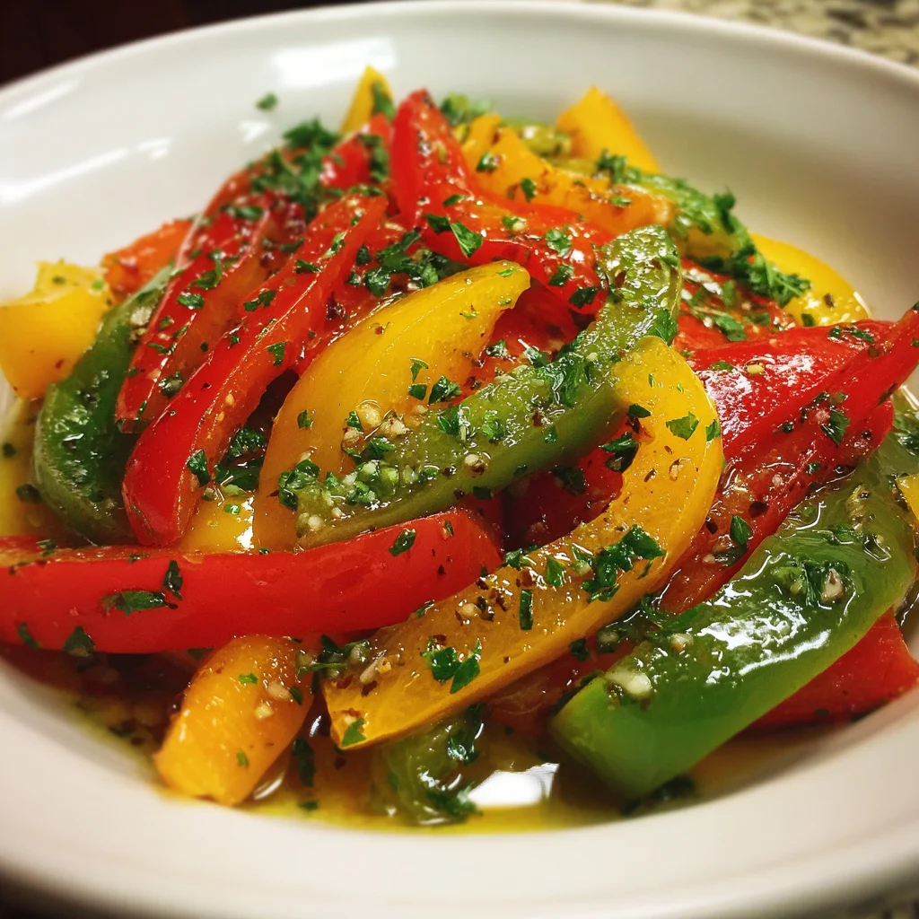 Tricolor Bell Pepper Salad – Crisp, Colorful & Bursting with Flavor!