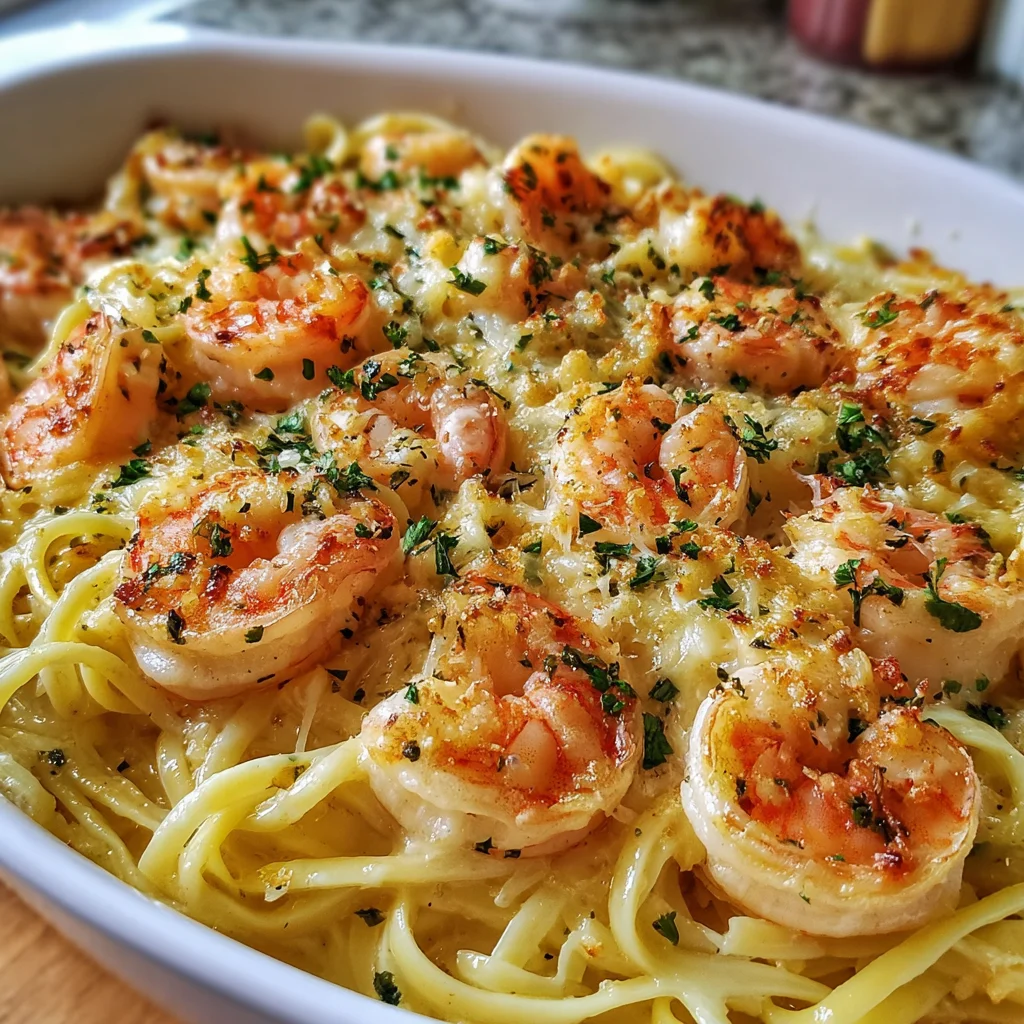 Shrimp Scampi Pasta Bake – Garlicky, Buttery, & Bubbly Comfort Food!