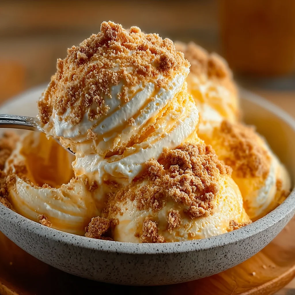 Pumpkin Cheesecake Ice Cream – Creamy, Spiced & No Ice Cream Maker Needed!
