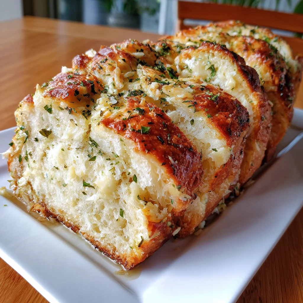 Swirled Garlic Herb & Cheese Bread – Pull-Apart Perfection!