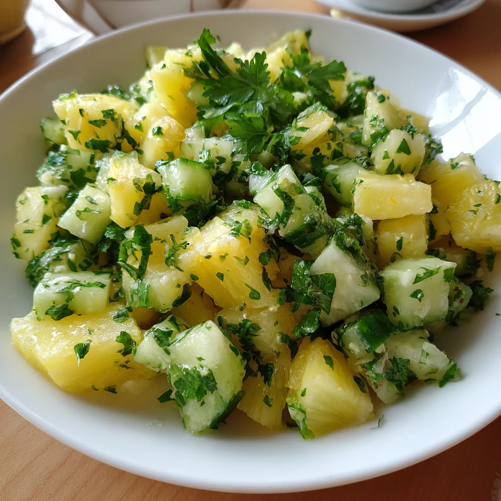 Pineapple Cucumber Lime Salad – Refreshing, Tropical & Crunchy!