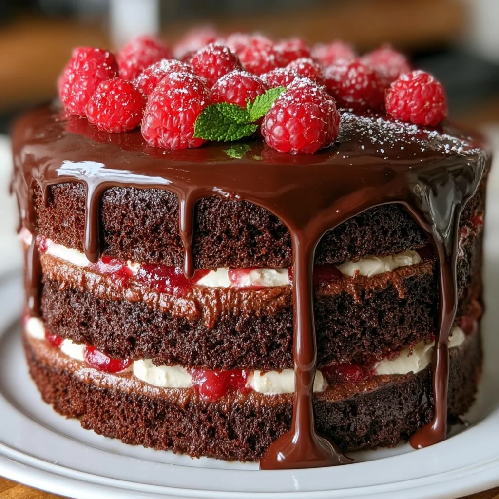 Chocolate Raspberry Layer Cake – Rich, Decadent & Bursting with Berry Bliss!