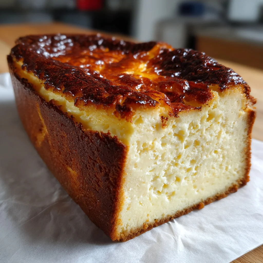 Burnt Basque Cheesecake Loaf – Rustic, Creamy & Perfectly “Burnt”!