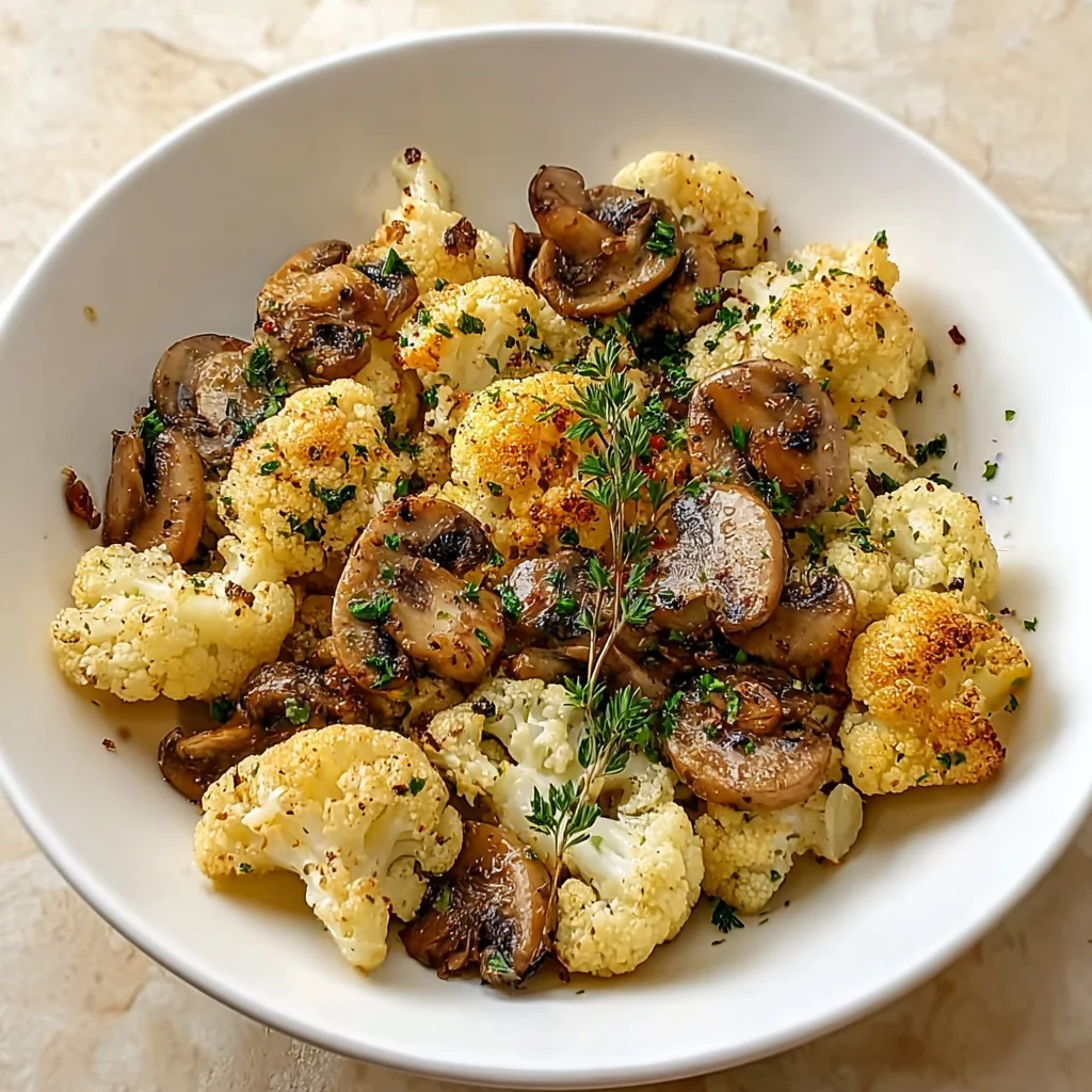 Garlic Mushroom Cauliflower Skillet – Low-Carb, Creamy & Bursting with Umami!