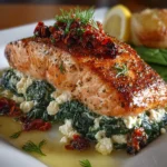 Stuffed Salmon with Spinach & Feta – Elegant, Healthy & Bursting with Flavor!