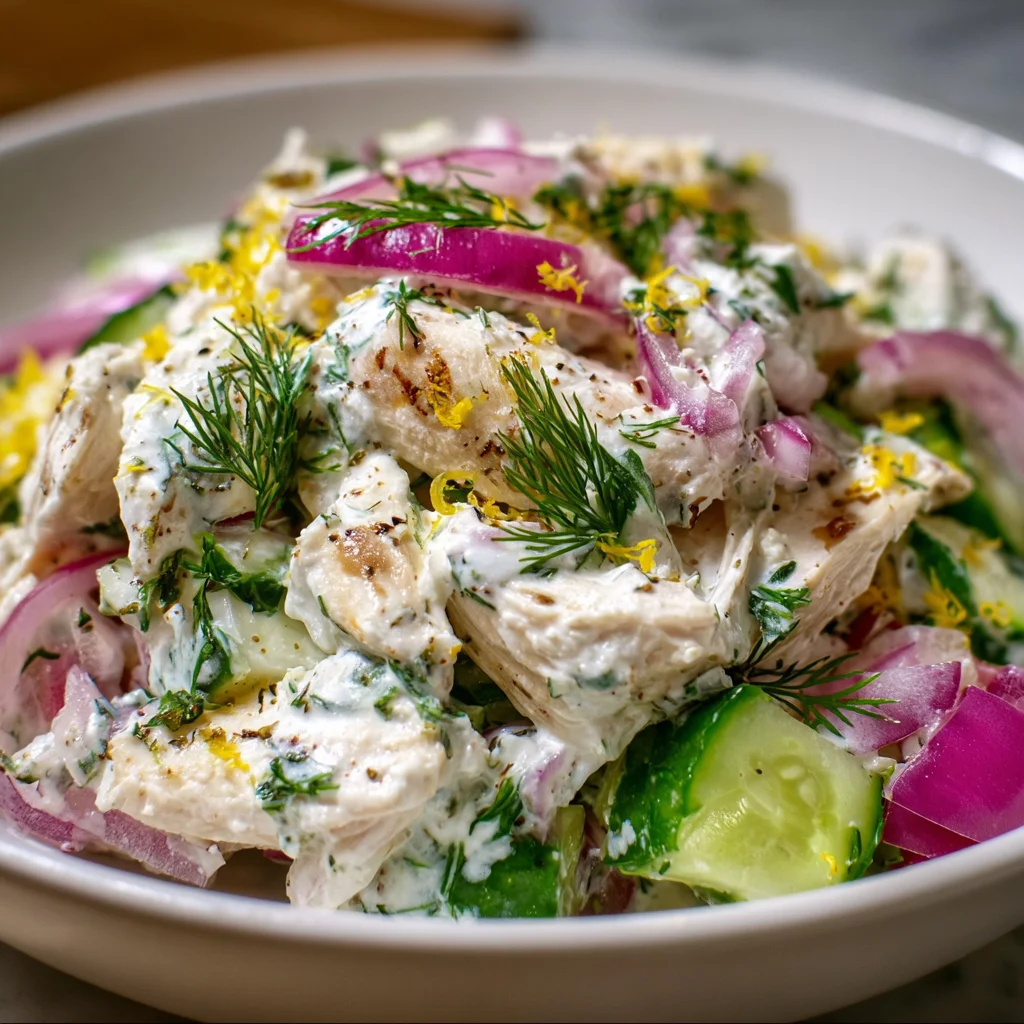 Tzatziki Chicken Salad – Creamy, Fresh & Protein-Packed!