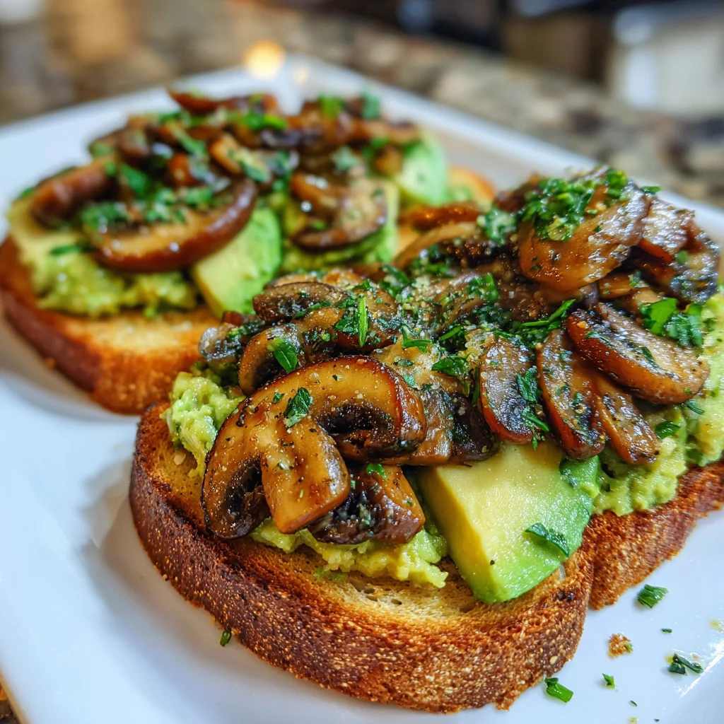 Avocado Garlicky Mushroom Toast – Creamy, Savory & So Satisfying!