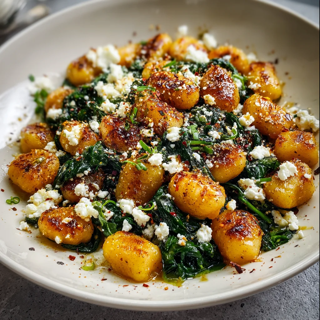 Crispy Gnocchi with Spinach & Feta – One-Pan Wonder in 20 Minutes!