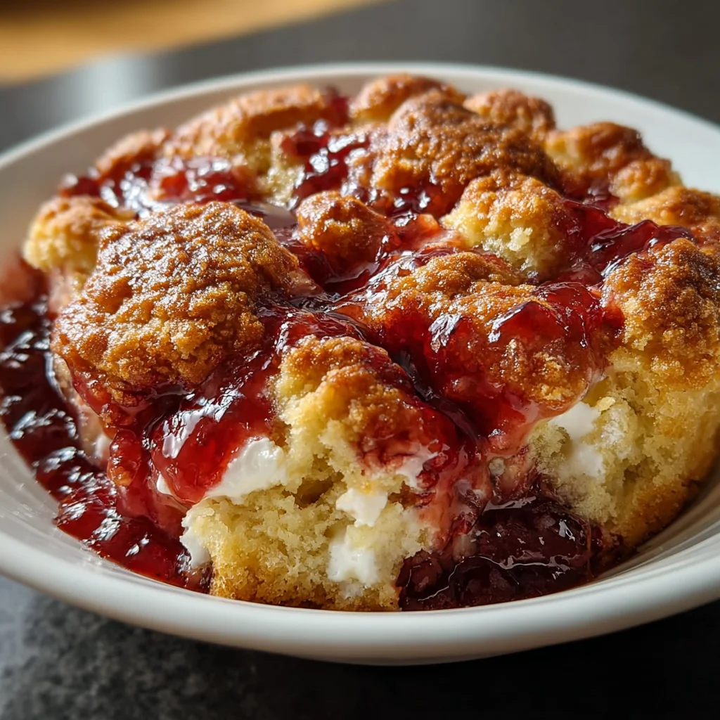 Peanut Butter and Jelly Cobbler – Childhood Comfort, Baked to Perfection!