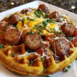 Mini Sausage and Egg Waffle Tacos – Fun, Cheesy & Perfect for Breakfast!
