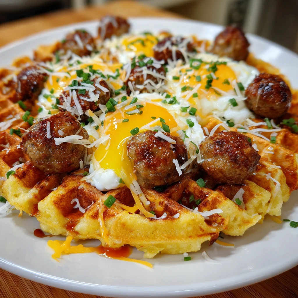 Mini Sausage and Egg Waffle Tacos – Fun, Cheesy & Perfect for Breakfast!