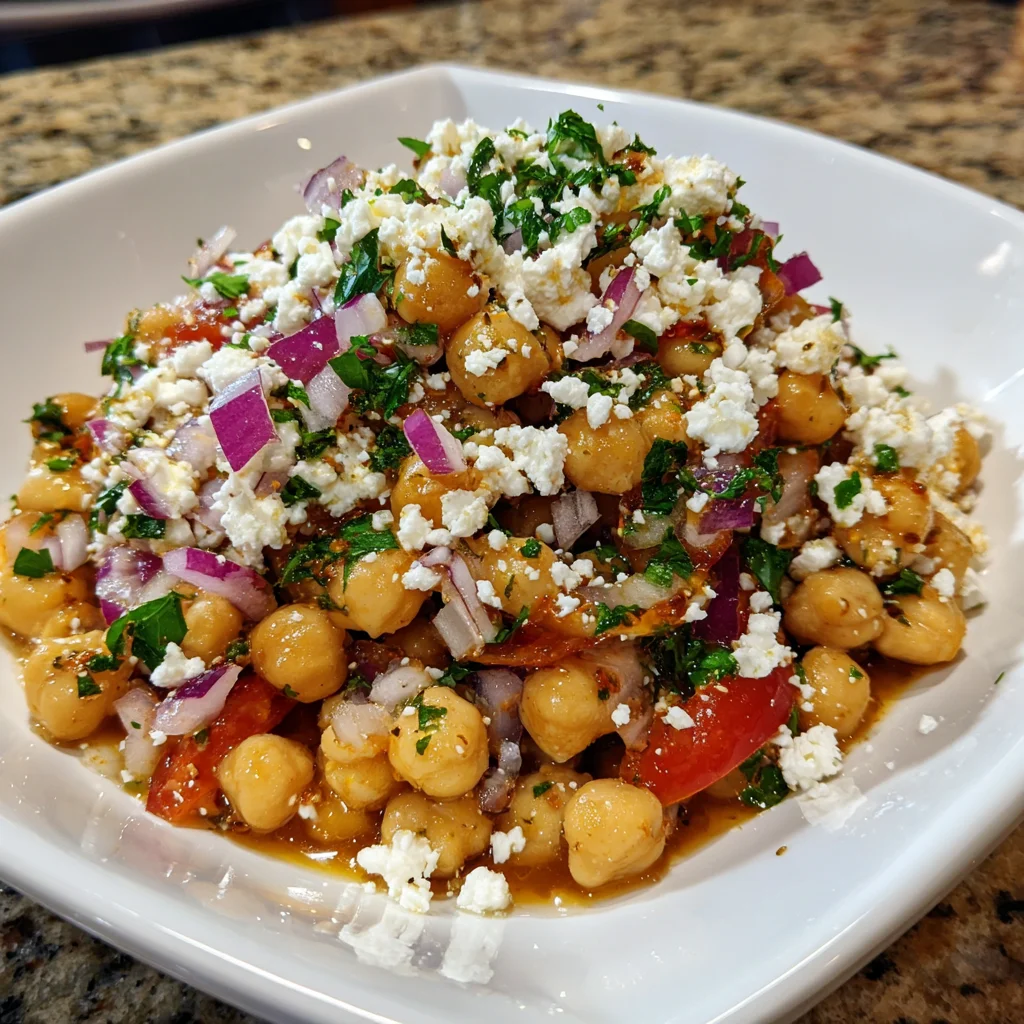 Lemony Chickpea Feta Salad – 10-Minute Protein Power Bowl!