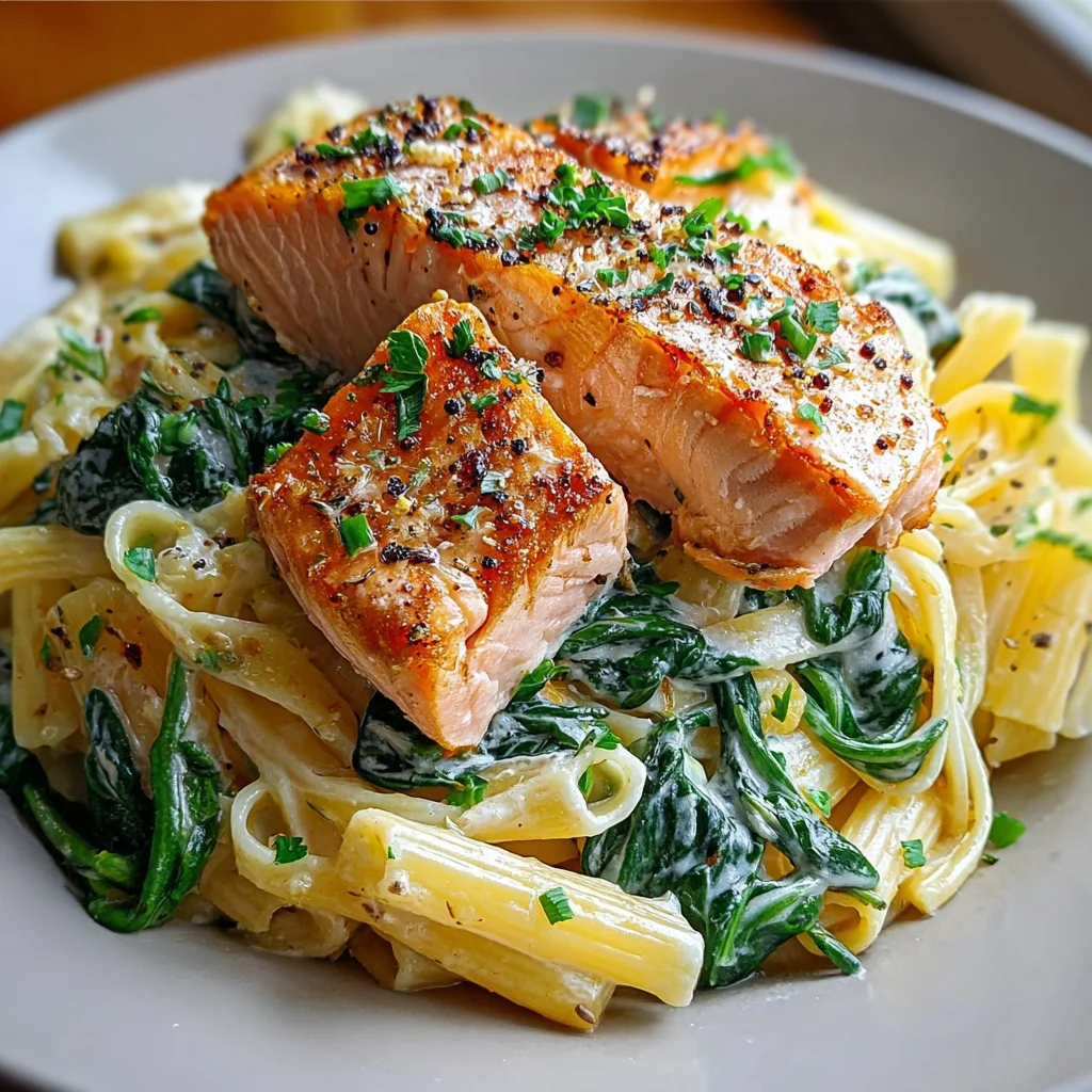 Salmon Spinach Pasta Dish – Elegant, Flaky & Ready in 20 Minutes!