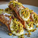 Easy Homemade Pistachio Cannoli – Crispy, Creamy & Irresistibly Nutty!