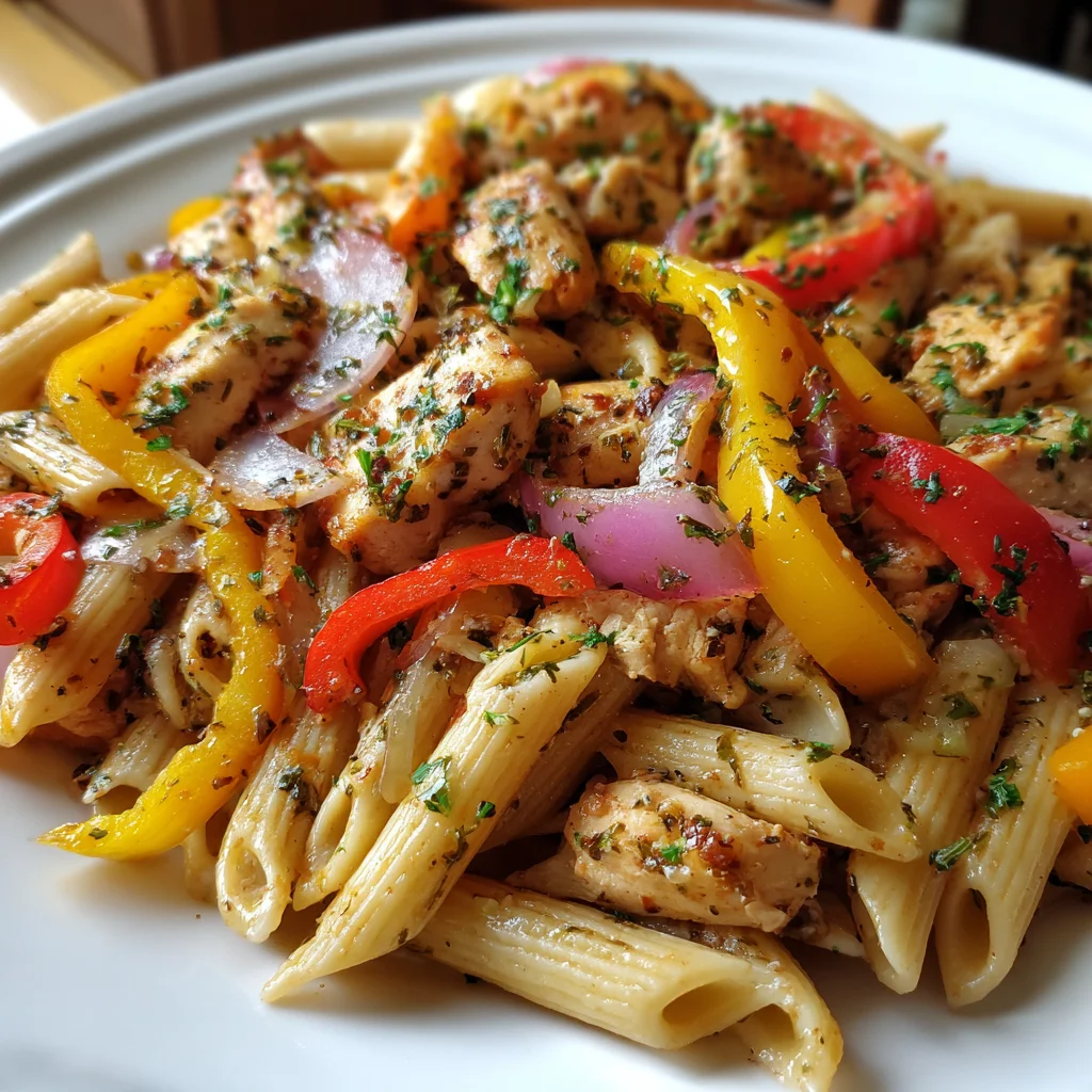 Roasted Pepper Chicken Pasta – Creamy, Savory & Full of Flavor!