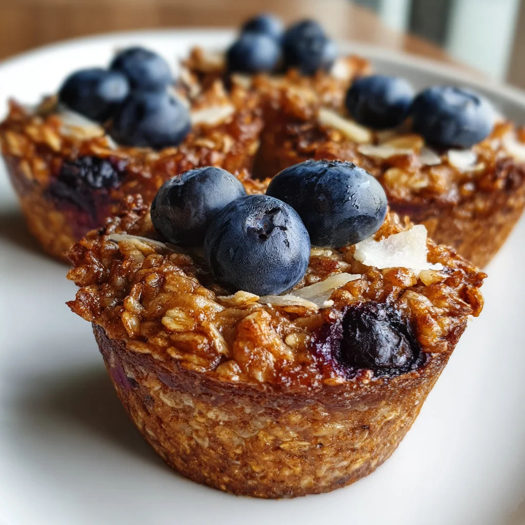 Blueberry Banana Baked Oatmeal Cups – Sweet, Nutritious & Perfect On-the-Go!