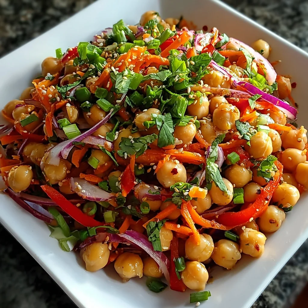 Crunchy Thai Chickpea Salad – Fresh, Zesty & Packed with Texture!