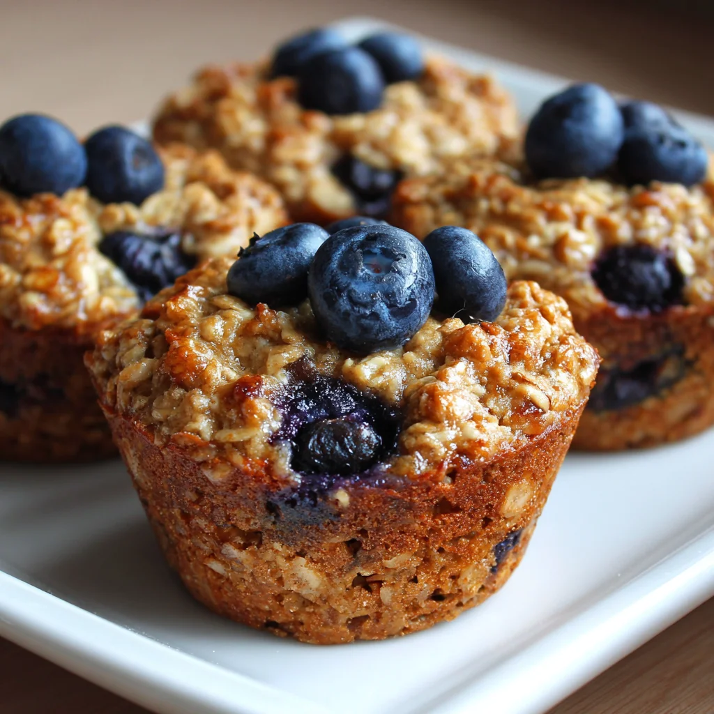Blueberry Banana Baked Oatmeal Cups – Sweet, Nutritious & Perfect On-the-Go!