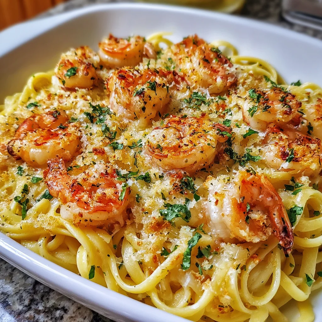 Shrimp Scampi Pasta Bake – Garlicky, Buttery, & Bubbly Comfort Food!