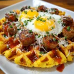 Mini Sausage and Egg Waffle Tacos – Fun, Cheesy & Perfect for Breakfast!