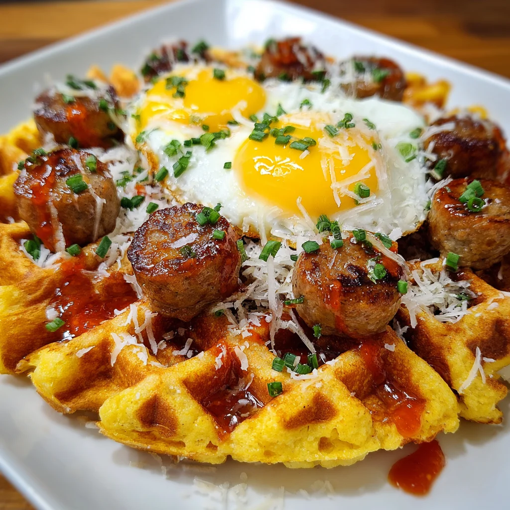 Mini Sausage and Egg Waffle Tacos – Fun, Cheesy & Perfect for Breakfast!