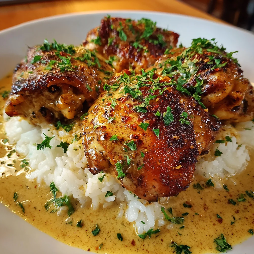 Smothered Chicken and Rice – Creamy, Hearty & Full of Comfort!