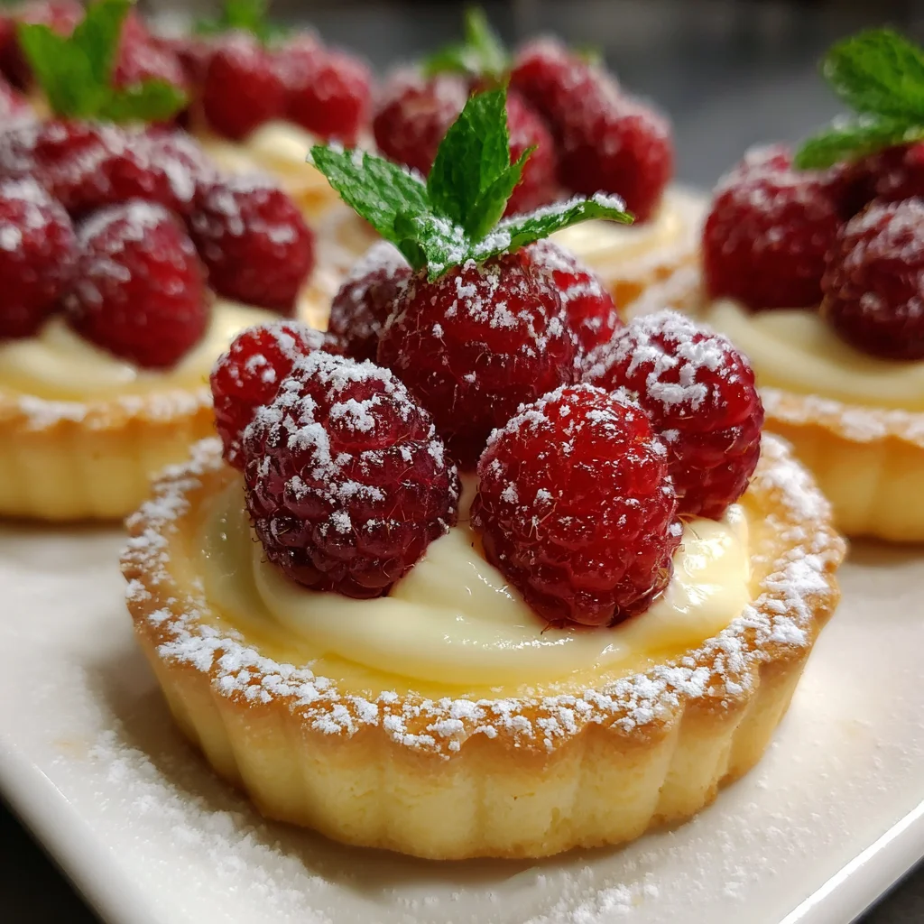 Vanilla Cream Tarts with Fresh Raspberries – Elegant, Creamy & Bursting with Bright Flavor!