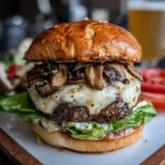 Mushroom Swiss Burger – Juicy, Savory & Melt-in-Your-Mouth Delicious!