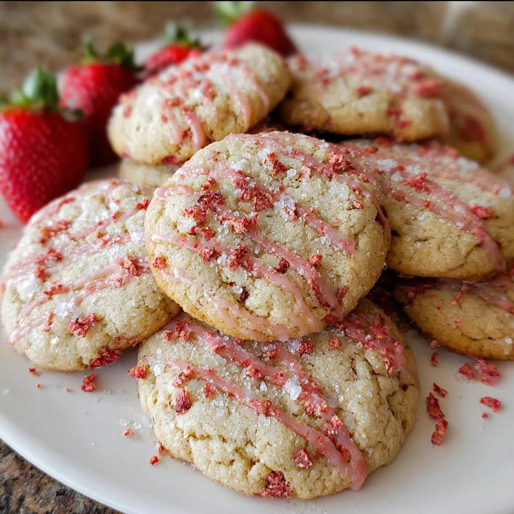 Vegan Strawberry Sugar Cookies – Soft, Sweet & Naturally Pink!