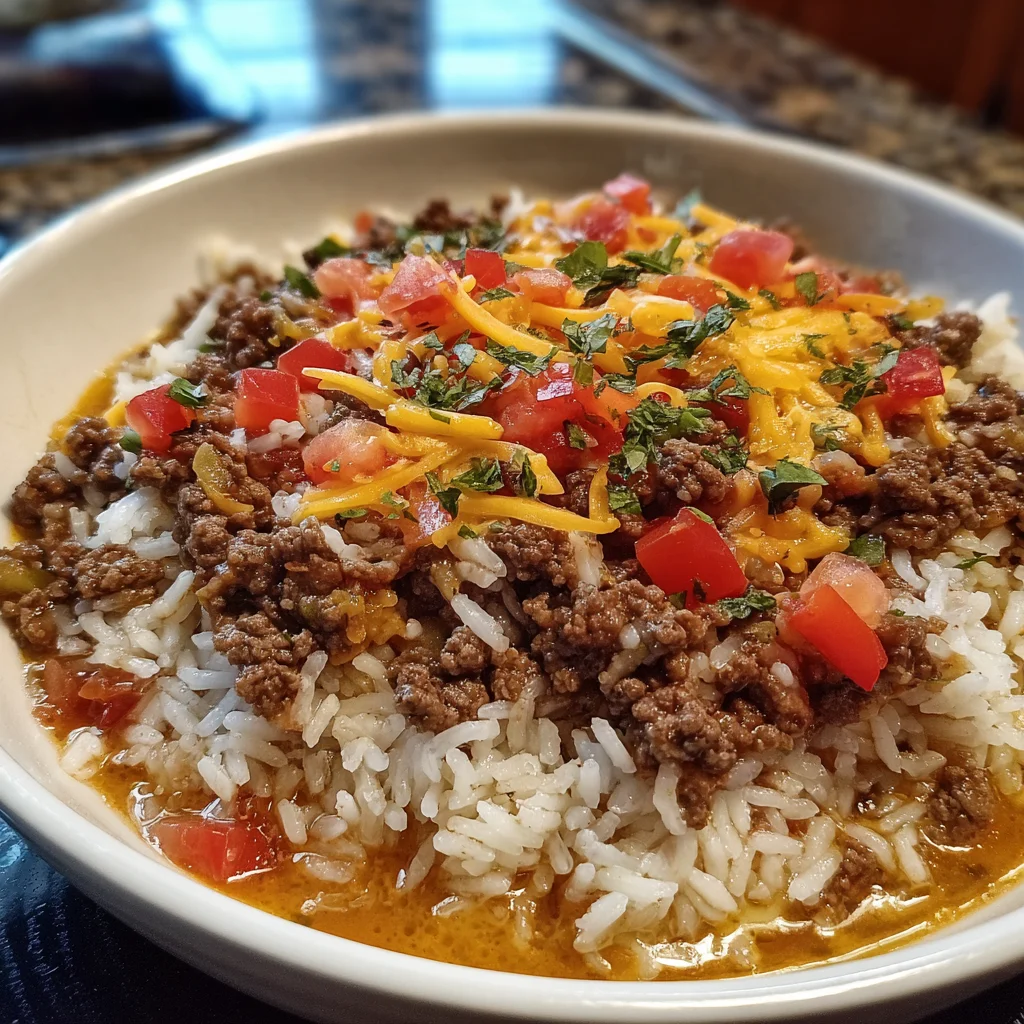 Easy Hamburger Rice Casserole – Hearty, Cheesy & Family-Approved!